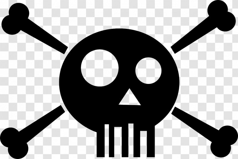 Death Human Skull Symbolism Clip Art - Monochrome - Pirate Flag Transparent PNG