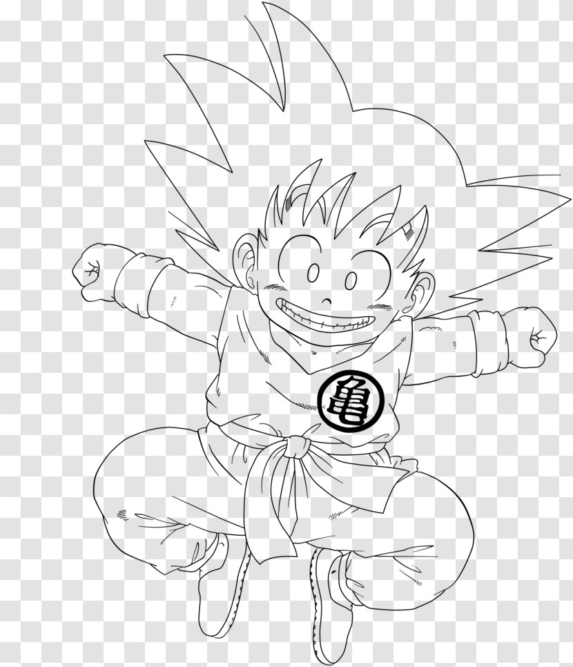 Coloring Book Line Art Goku Drawing Child - Dragon Ball - Kid Play Transparent PNG