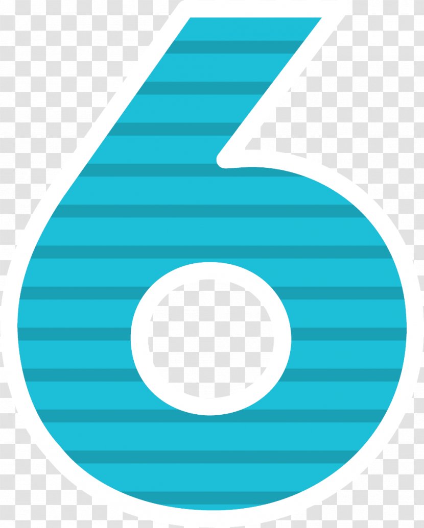 Number Numerical Digit Digital Data - Product Design - Blue 6 Transparent PNG