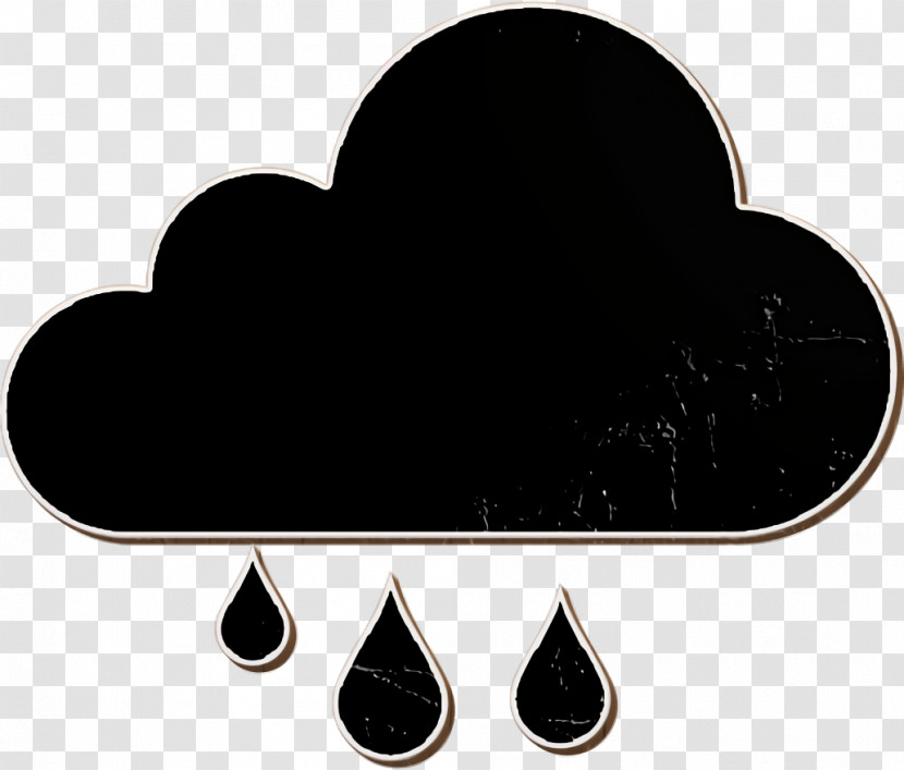Weather Icon Cloud With Drops Of Water Icon Rain Icon Transparent PNG