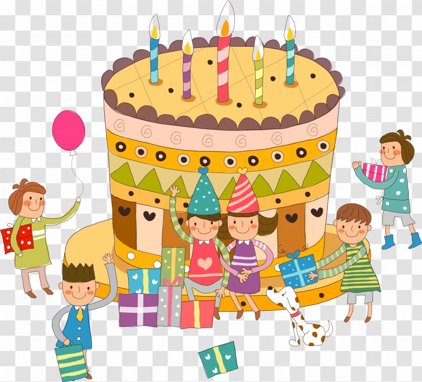 Birthday Cake Cartoon Clip Art - Happy To You - Childrens Day Transparent PNG
