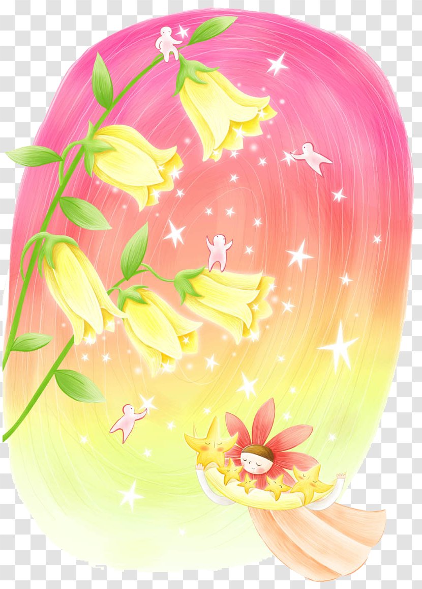 Flower Cartoon Graphic Design Illustration - Watercolor - Fairy Transparent PNG