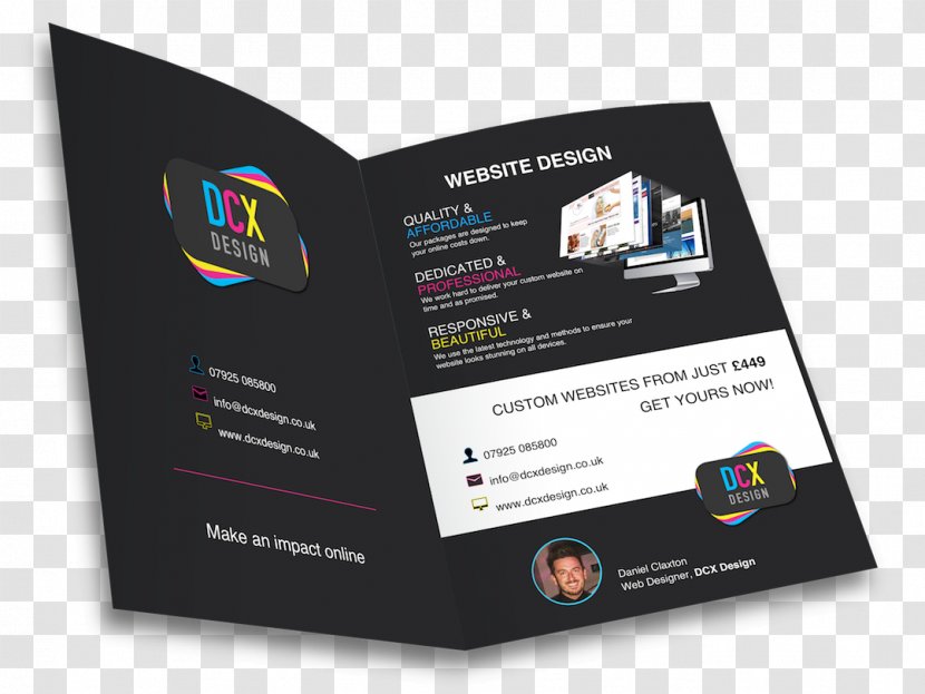 DCX Design Logo Graphic Brand - Rotherham - Brochure Mockup Transparent PNG