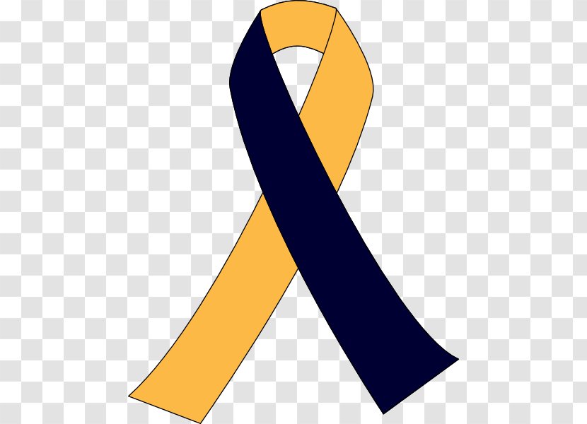 Clip Art Awareness Ribbon Blue Cancer - Leukemia - Yellow Transparent PNG