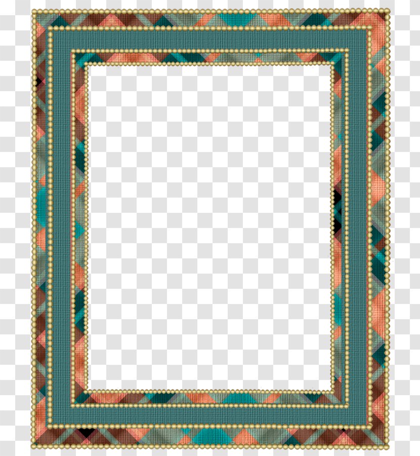 Teal Picture Frames Square Turquoise Pattern - Meter Transparent PNG