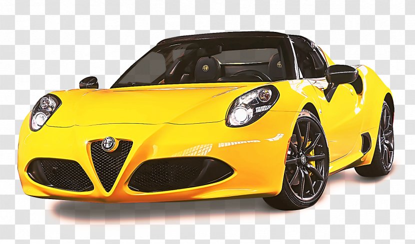 Land Vehicle Car Yellow Motor - Alfa Romeo Spider Model Transparent PNG