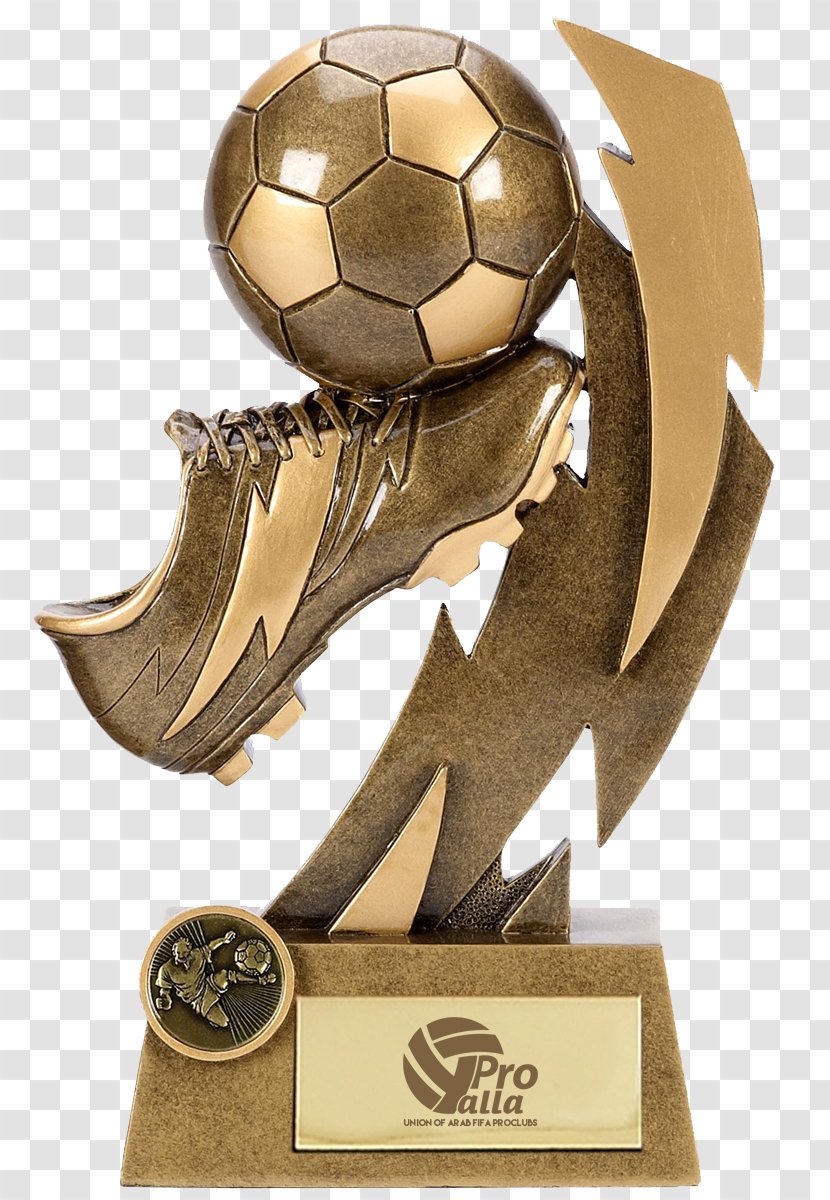 Trophy Award Football Commemorative Plaque Medal - Gold Transparent PNG