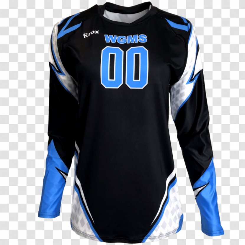 Sports Fan Jersey Long-sleeved T-shirt Outerwear - Blue - Women Volleyball Transparent PNG