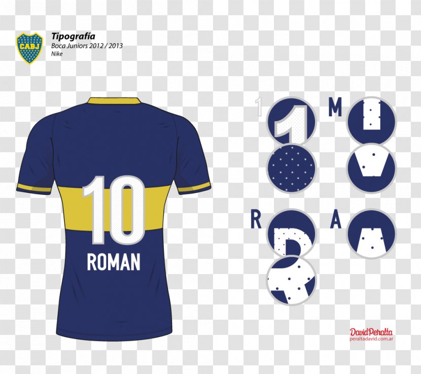 T-shirt Boca Juniors Sports Fan Jersey La Nueva Tipografía: Manual Para Diseñadores Modernos Typography - Tshirt Transparent PNG