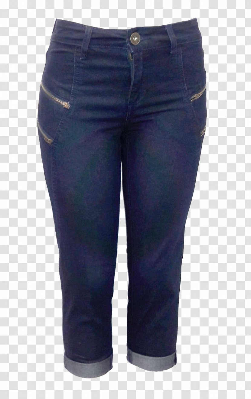 Navy Jeans Bermuda Shorts Capri Pants - Electric Blue - Denim Pocket Transparent PNG