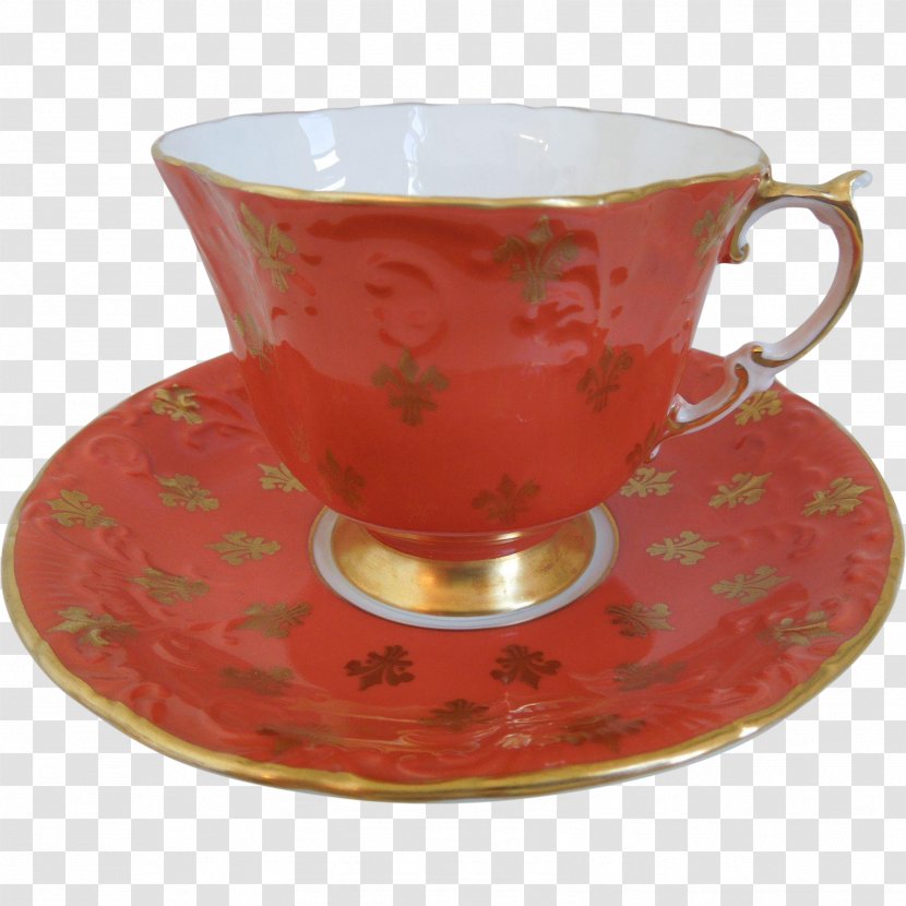 Coffee Cup Saucer Porcelain Teacup Transparent PNG