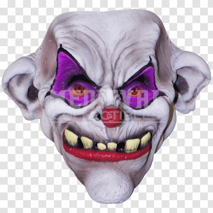 Mask Evil Clown Costume Halloween - Party Transparent PNG