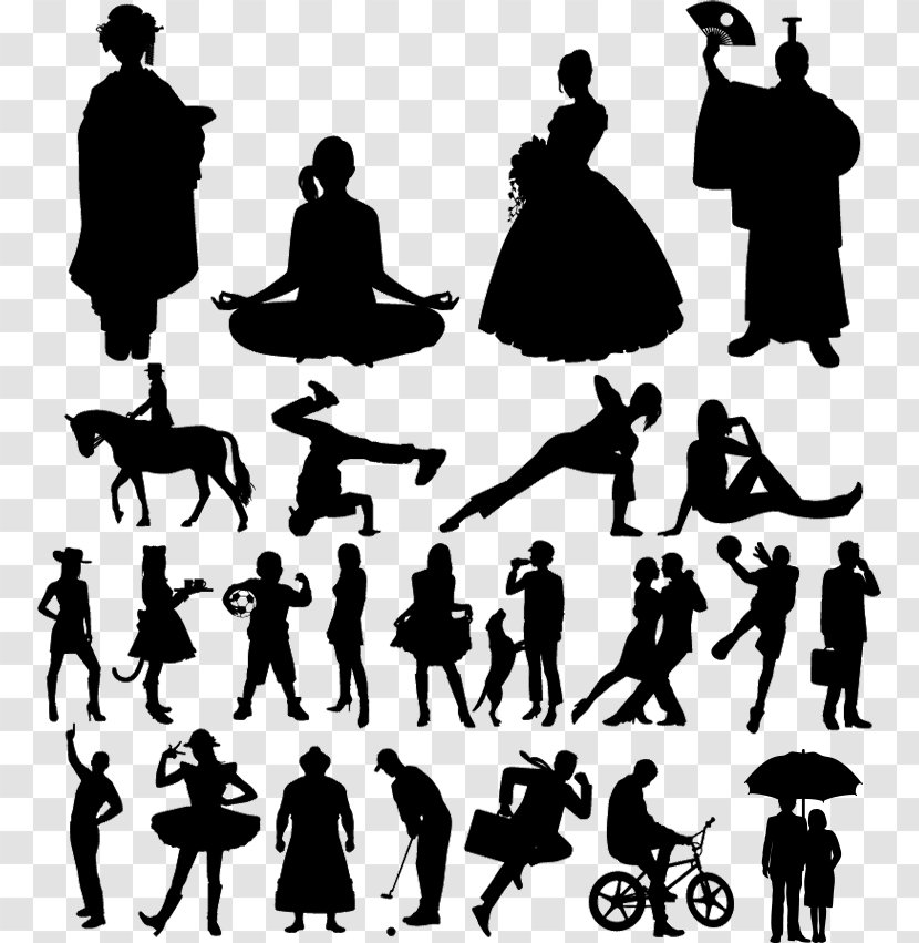 Silhouette Person - Black And White - Human Kidney Pictures Free Download Transparent PNG