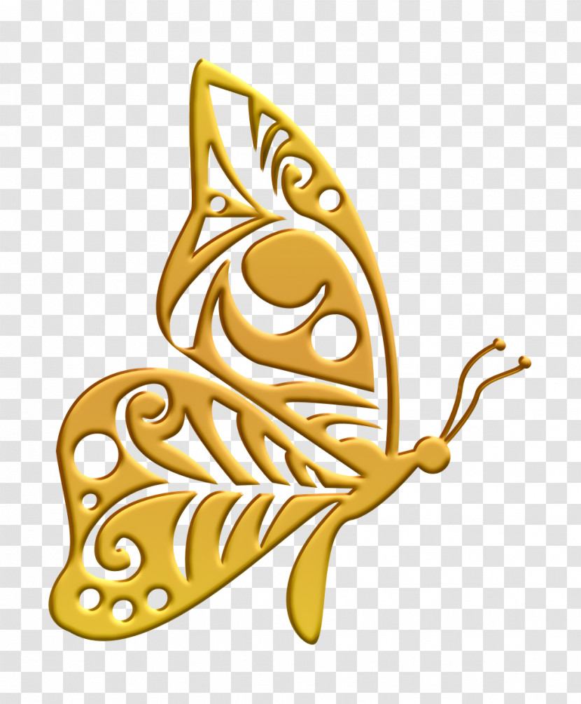 Tribal Wings Design Butterfly Side View Icon Tribal Icon Animals Icon Transparent PNG