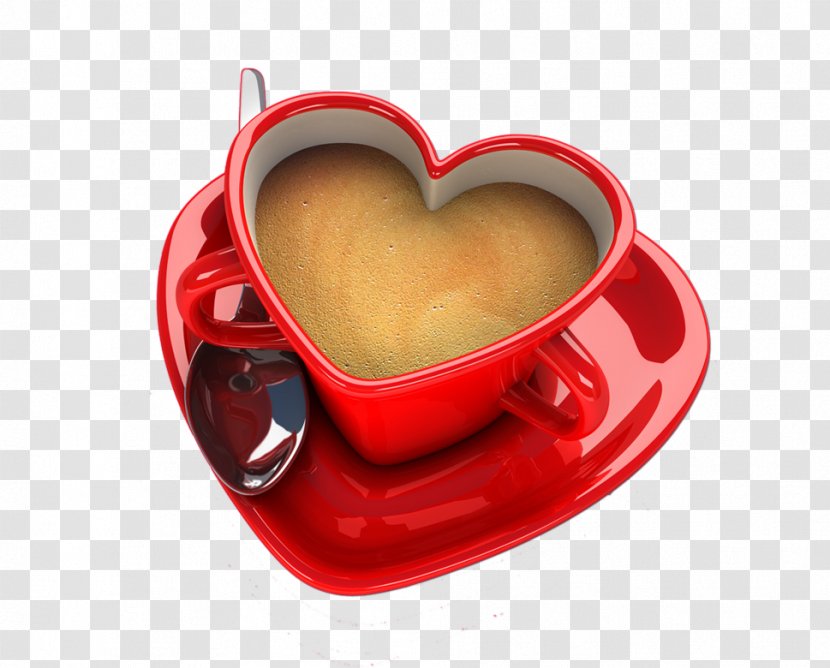 Coffee Cup Tea Heart Saucer - Mug - Love Transparent PNG