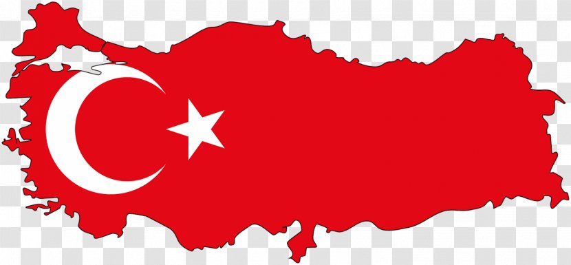 Flag Of Turkey Map Clip Art - Silhouette Transparent PNG