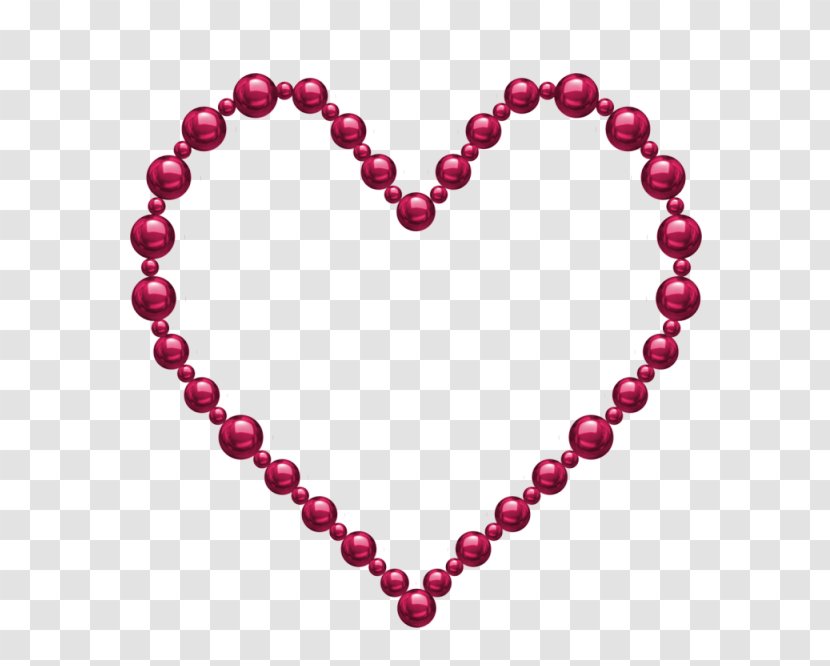 Necklace Body Jewellery Bead Magenta - Heart Transparent PNG