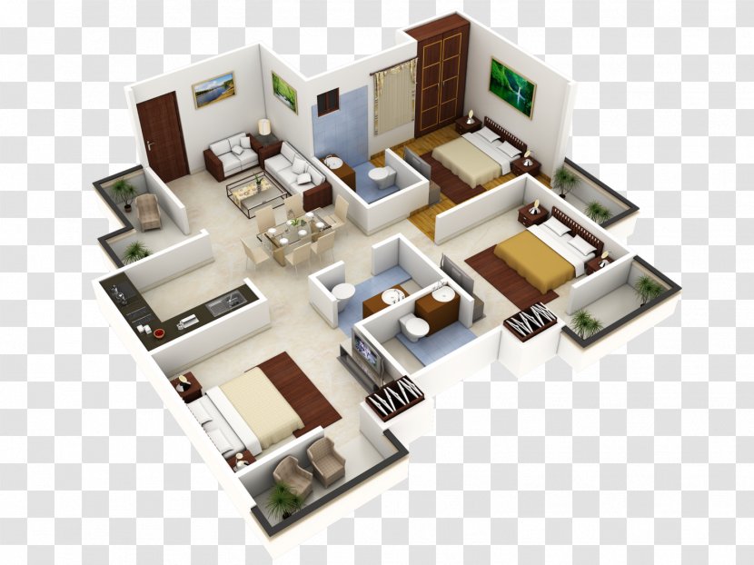 House Plan Architectural - Apartment Transparent PNG