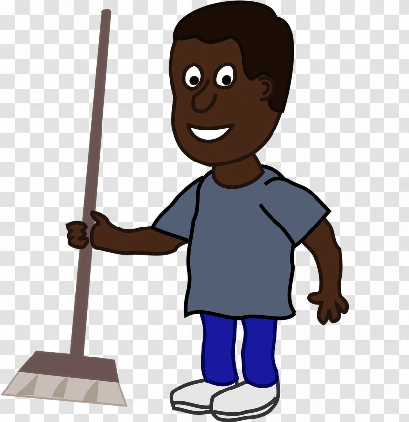 Broom Cleaning Clip Art - Human Behavior - Afro Puffs Transparent PNG