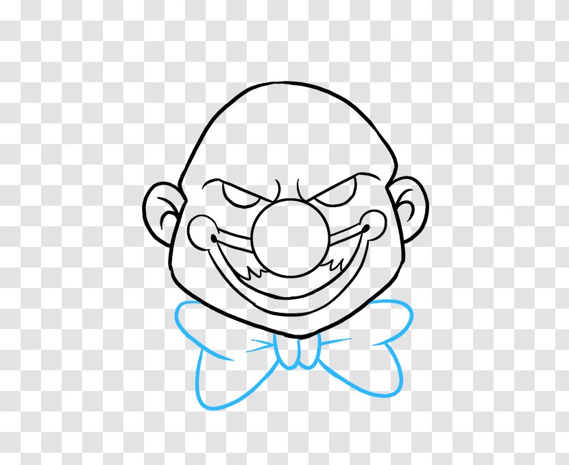 It Drawing Evil Clown Image - Silhouette Transparent PNG