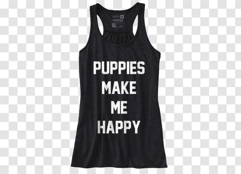 T-shirt Gilets Active Tank M Sleeveless Shirt - Sleeve - Puppies Make Me Happy Transparent PNG