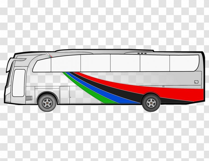 Bus Cartoon - Compact Car - Airport Public Transport Transparent PNG
