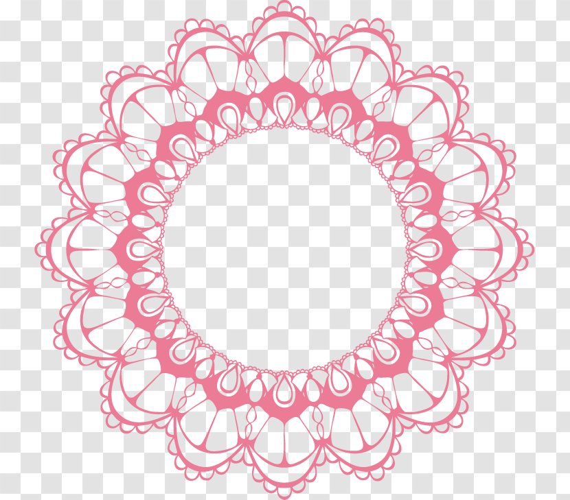 Bee Paper Mandala Watercolor Painting - Vector Painted Pink Ring Transparent PNG