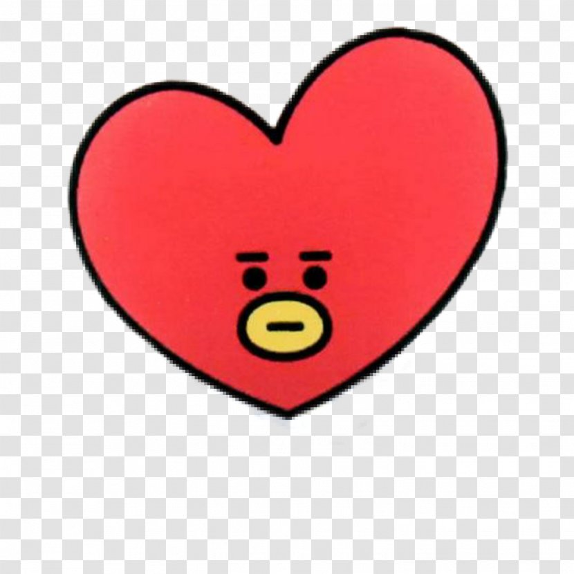BTS Love Yourself: Her Line Friends K-pop Korean Language - Heart - Bt21 Streamer Transparent PNG