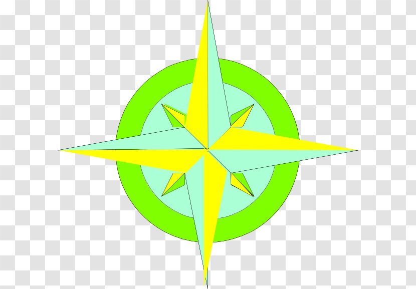 Compass Clip Art - Yellow - Points Of The Transparent PNG