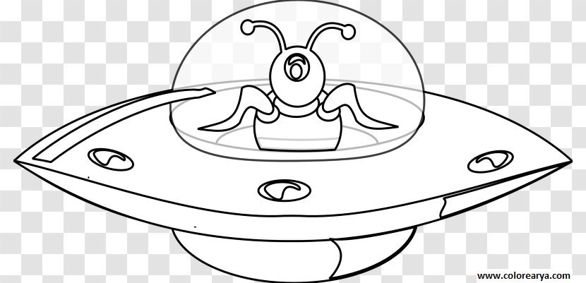 Unidentified Flying Object Coloring Book Drawing Estralurtar Saucer - Watercolor - Silhouette Transparent PNG