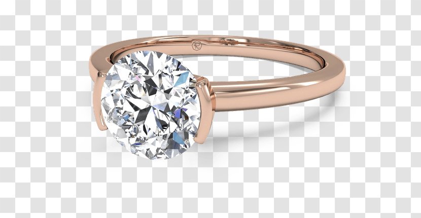 Bezel Engagement Ring Solitaire Wedding - Diamond Cut - Setting Transparent PNG