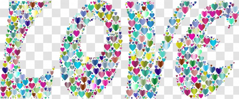Love Hearts Clip Art - Point - Typography Transparent PNG