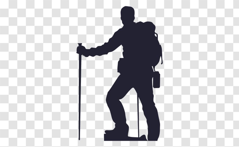 Hiking Silhouette Backpacking Clip Art - Male - Man Transparent PNG