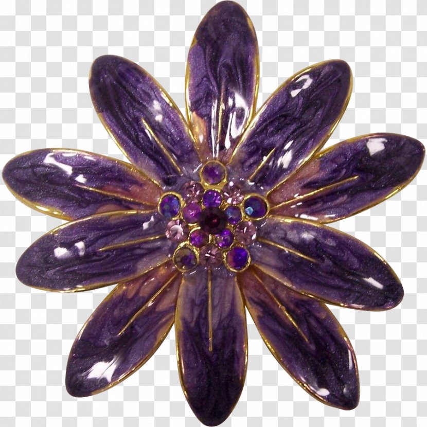 Brooch Imitation Gemstones & Rhinestones Pin Costume Jewelry Amethyst - Making Transparent PNG