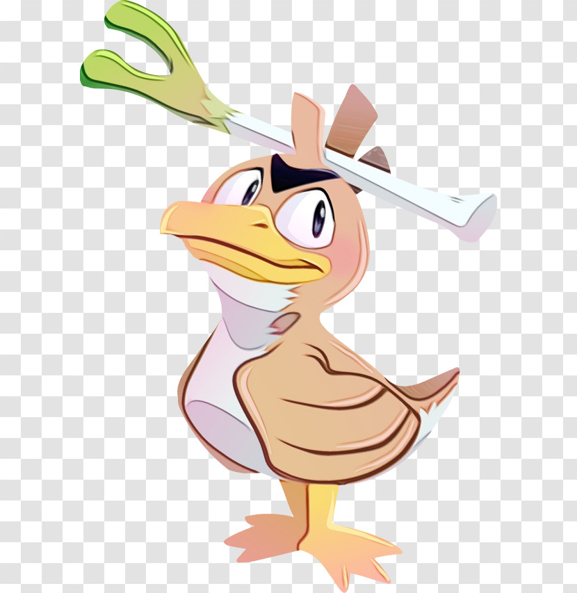 Cartoon Animation Bird Water Bird Duck Transparent PNG