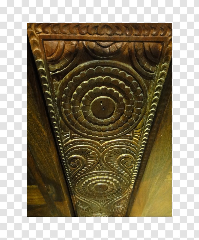 01504 Antique Carving Brown Copper Transparent PNG