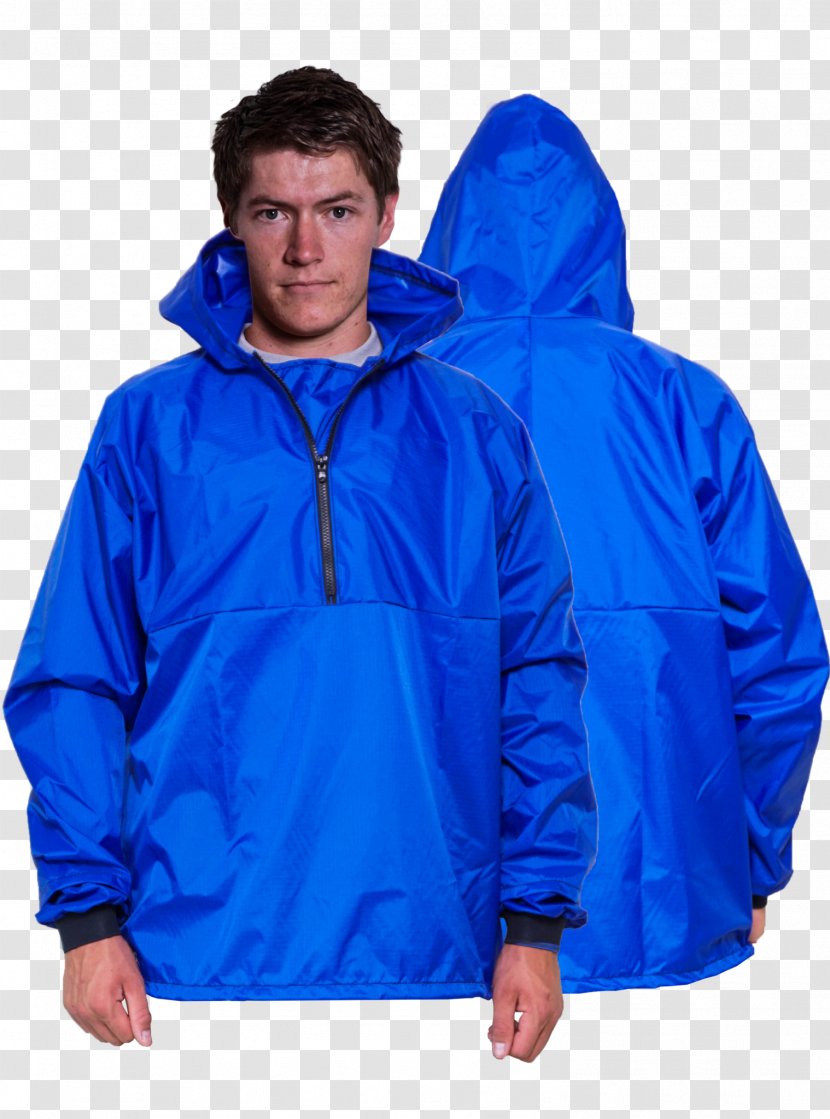 Hoodie Jacket Raincoat Lining - Electric Blue - Protective Clothing Transparent PNG