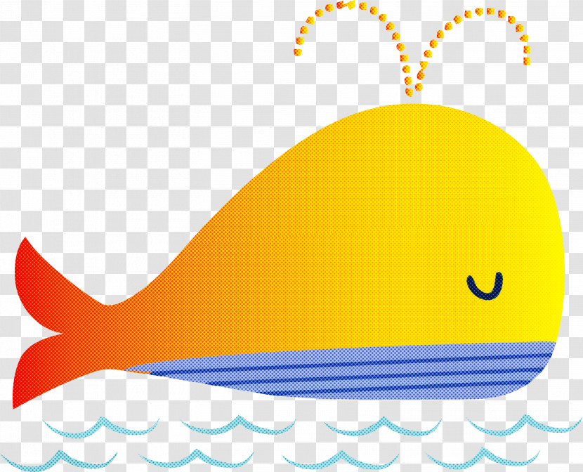 Cartoon Fish Yellow Meter Line Transparent PNG