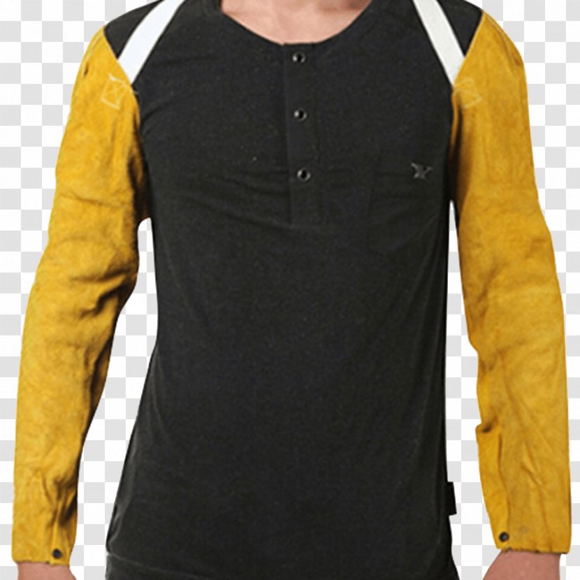 Sleeve Welding Leather Welder Cowhide - Outerwear - Jacket Transparent PNG