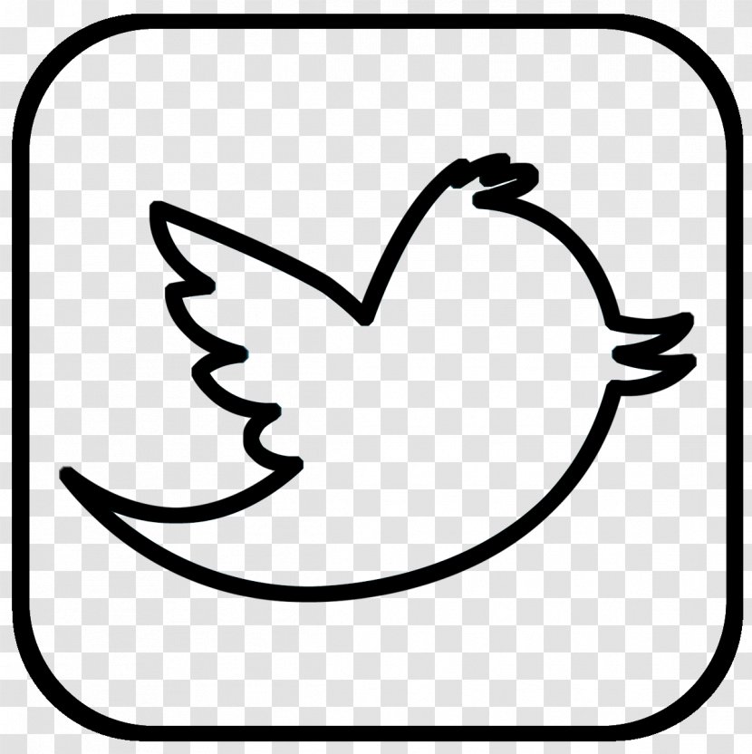 Social Media YouTube Cycling Drawing - Black And White - Bird Logo Transparent PNG