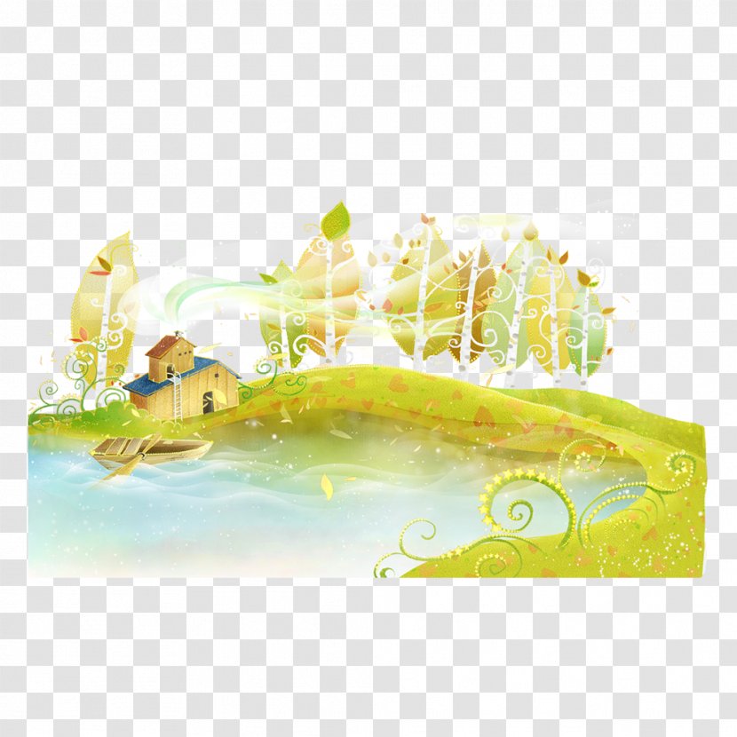 Illustration Cartoon Image Desktop Wallpaper - Art - Autumn House Transparent PNG