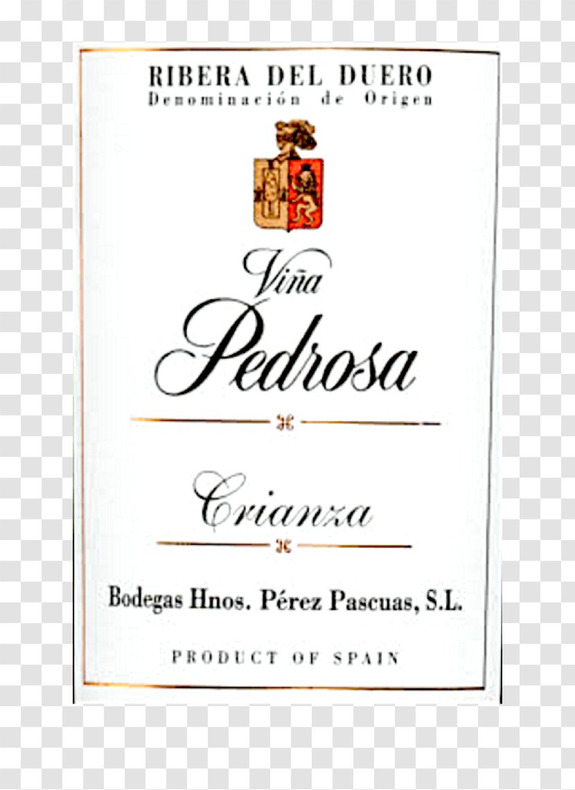 Bodegas Viña Pedrosa Wine Ribera Del Duero DO Common Grape Vine Rosé Transparent PNG