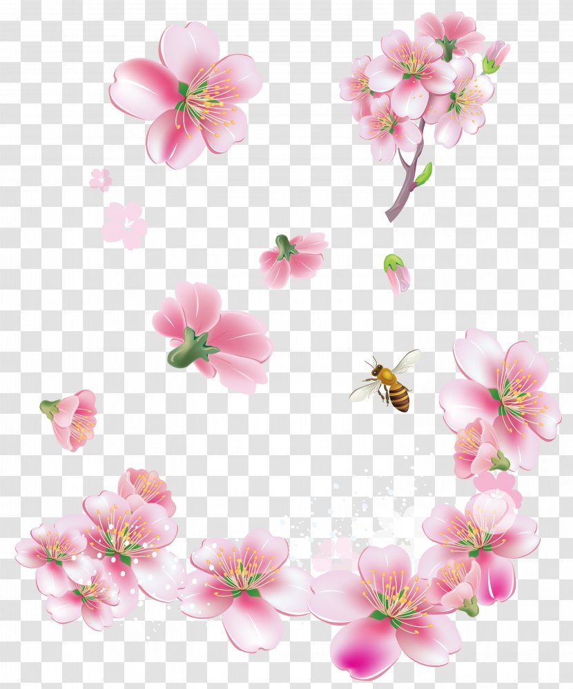 Pink Flowers Clip Art - Flora - Spring Trees Clipart Transparent PNG