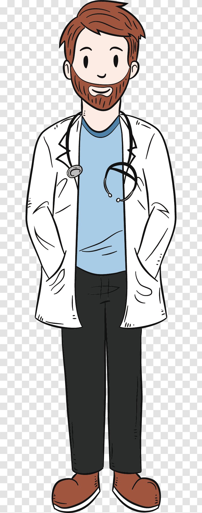 Physician Vecteur - Silhouette - Brown Hair Doctor Transparent PNG