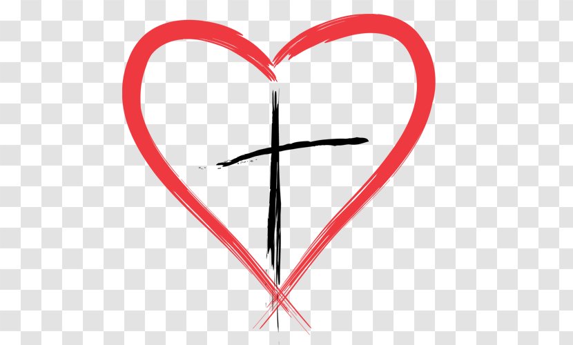 Felton Presbyterian Church Christian Cross Heart - Silhouette Transparent PNG