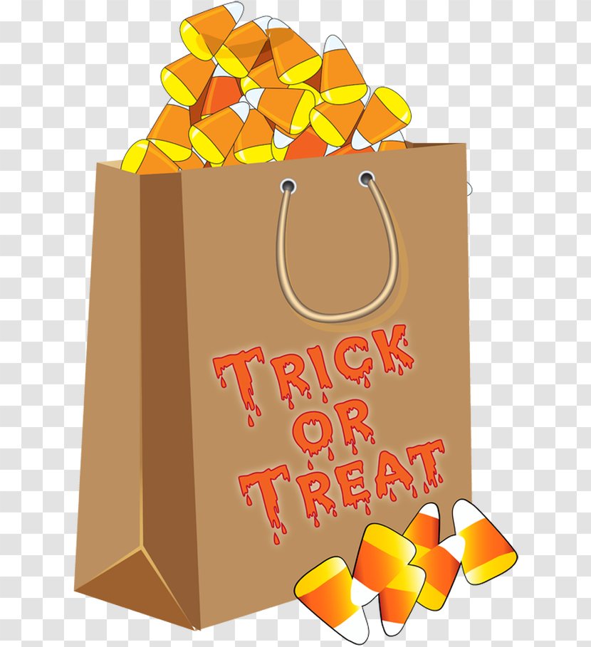 Trick-or-treating Halloween Candy Corn Clip Art - Text - Cliparts Treat Transparent PNG