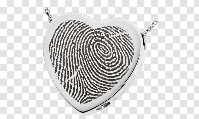 Locket Jewellery Fingerprint Charms & Pendants Cremation - Engraving - Heart Transparent PNG