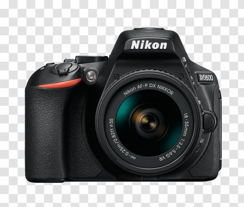 Nikon D5600 D5500 Digital SLR AF-P DX Nikkor Zoom 18-55mm F/3.5-5.6G VR - Slr - Camera Lens Transparent PNG