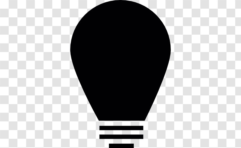 Incandescent Light Bulb Lamp - Black And White Transparent PNG
