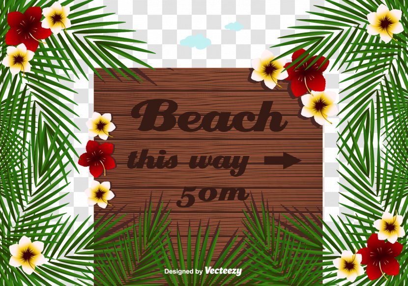 Drawing Signage Illustration - Picture Frame - Hawaiian Beach Style Signs Transparent PNG